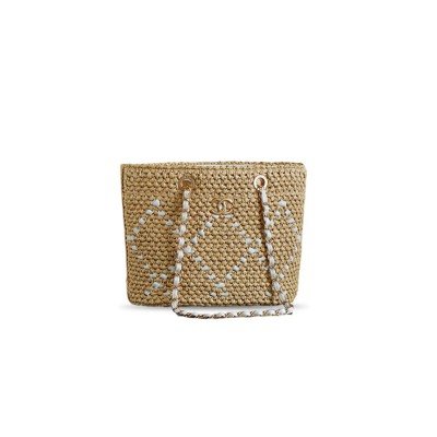 CHANEL WOVEN SHOPPING BAG (32*23*14cm) CHANEL WOVEN SHOPPING BAG (32*23*14cm)